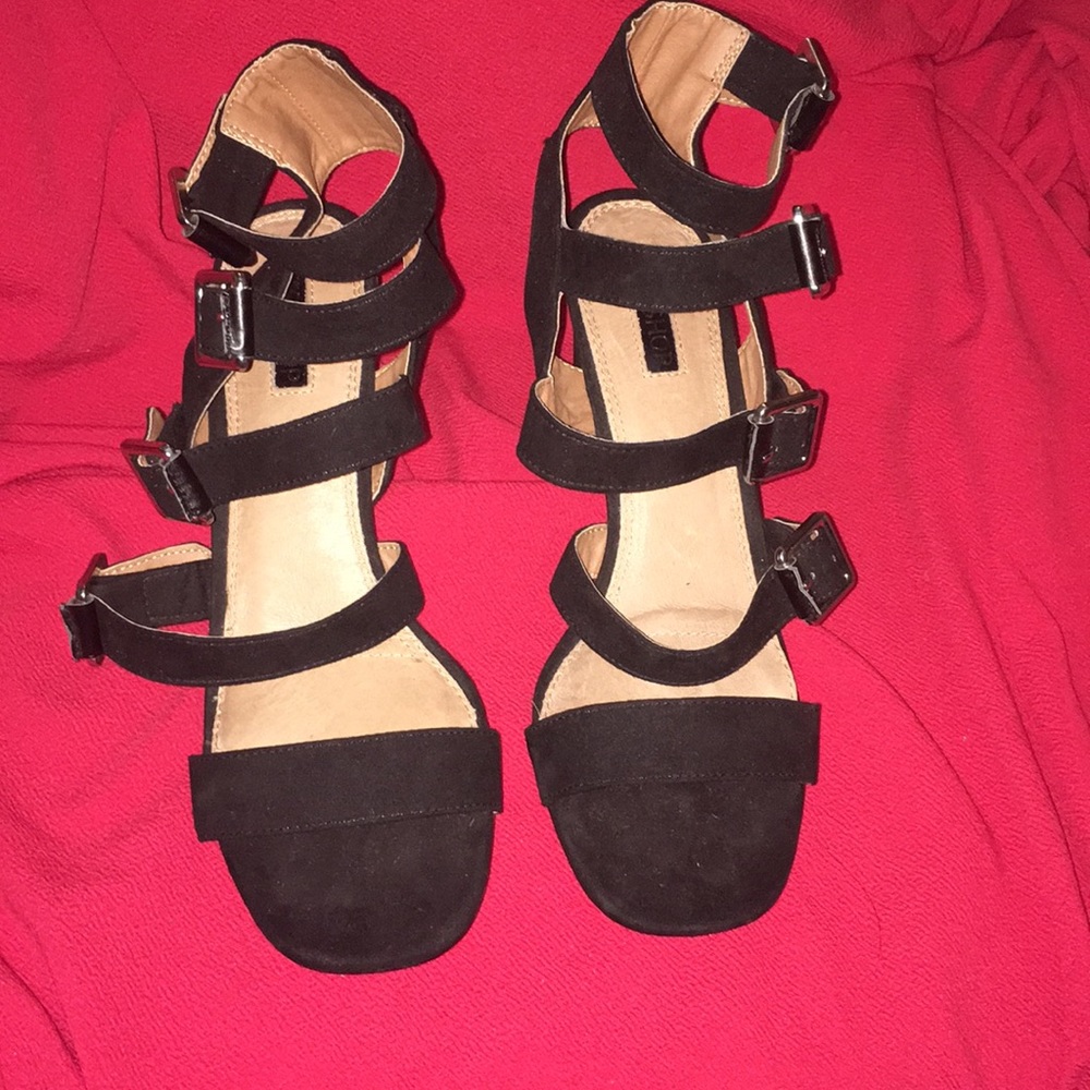 Strappy  black heels